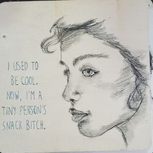 Hand-painted Irene Morgan Wood Tiles,  5 x 5 inches